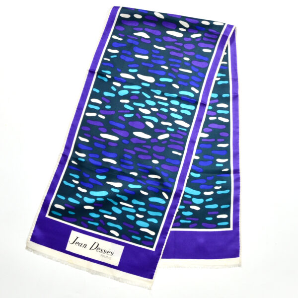 jean dessès french designer silk scarf 1960s paris couture purple green (1)