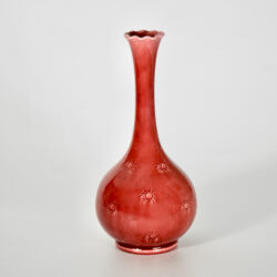 Burmantofts pink oxblood sang de boeuf bottle vase c1890 arts and crafts art nouveau English pottery ceramic 1890