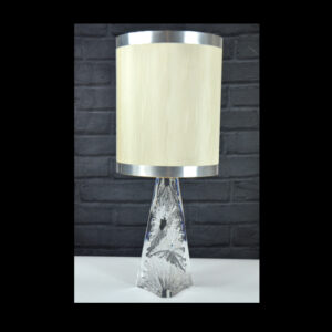 Daum France lamp 1960s ice crystal modernist mid century design light