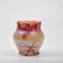 Pallme Konig art nouveau red spot vase iridescent jugendstil austrian 1900