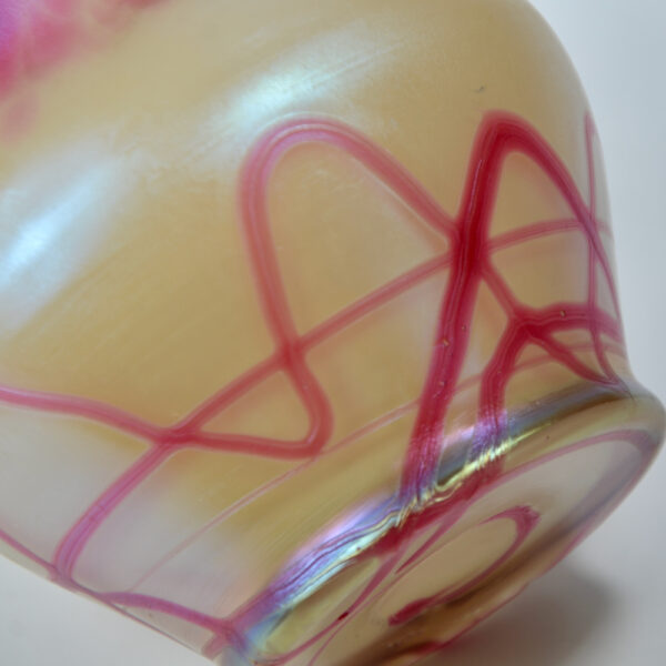 Pallme Konig art nouveau red spot vase iridescent jugendstil austrian 1900 5