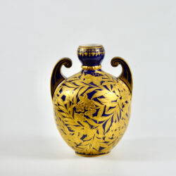 Royal Crown Derby cobalt blue gilt vase, English Victorian porcelain