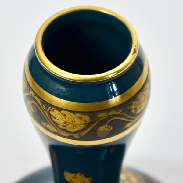 jaget-pinon-art-deco-vase-in-bleu-de-tours-1920s-blue-and-gold-empire-style-french-ceramic-vase 3