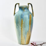 jean-langlade-glazed-stoneware-art-nouveau-baluster-vase-handles-French-ceramist-1900s-H200