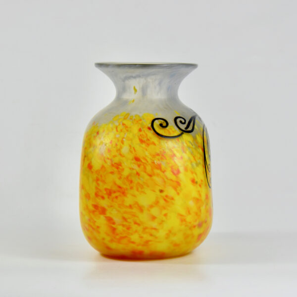 Legras Printania Art nouveau vase 1920 Auray enamelled french glass 1