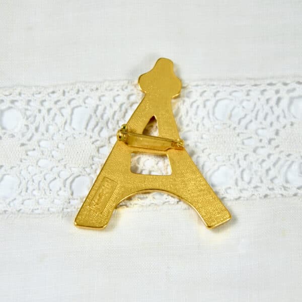 Yves Saint Laurent Eiffel Tower brooch Paris designer 1980s 1
