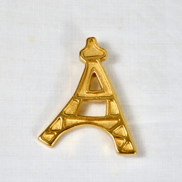 Yves Saint Laurent Eiffel Tower brooch Paris designer 1980s