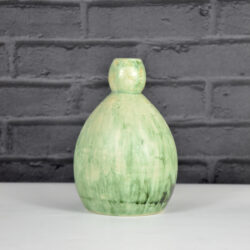 Art Deco gourd vase Jean-Marie Maure green stoneware pottery grès de Puisaye 1920s