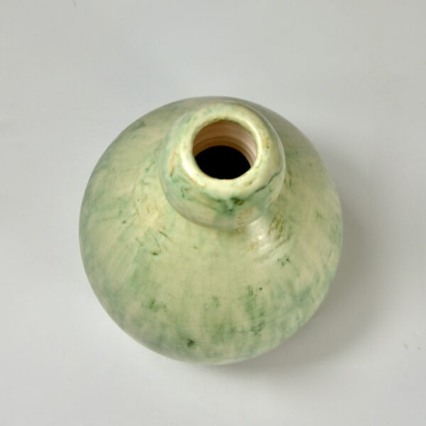 Art Deco gourd vase Jean-Marie Maure green stoneware pottery grès de Puisaye 1920s 3