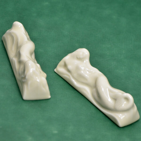 Camille Tharaud Art deco knife rests mermaids sirenes limoges porcelain 1925 a