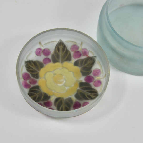 Moda Daum art deco enamelled glass bonbonniere 1920 c