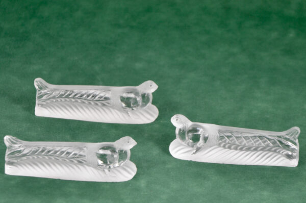 art deco animal knife rests art deco crystal dog rabbit chopstick rests 1930s french crystal knife rests 1930s