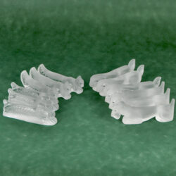art deco animal knife rests art deco crystal dog rabbit chopstick rests 1930 1950s french set of 12 6