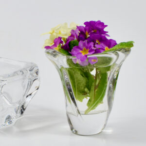 Daum France clear crystal vase 1960s (1)