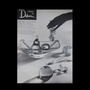Daum France crystal advert 1950s elegance