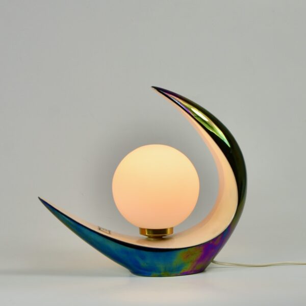 Verceram modernist lamp 1960s mid century modern ceramic table lamp space age 4