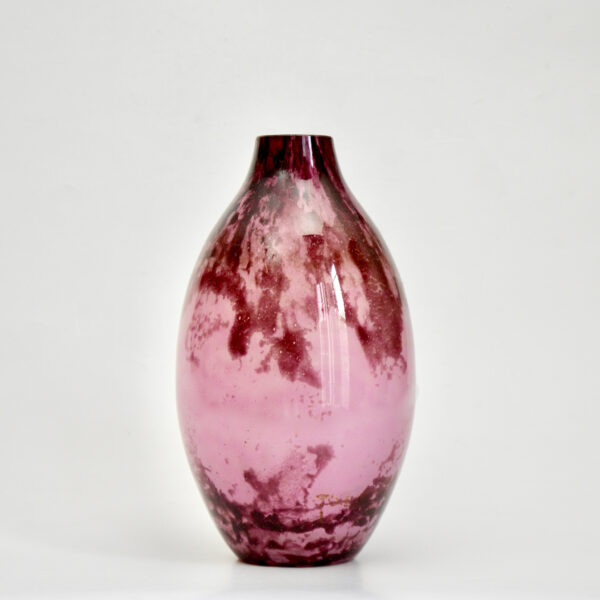 andre delatte pate de verre large vase cased glass c1920 1