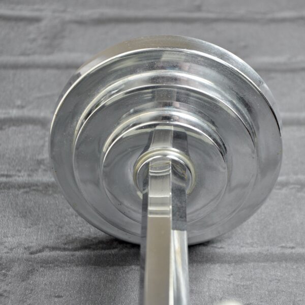 large art deco globe light in chrome glass 9 frosted glass shade 1930 Les Hanots frosted glass 3