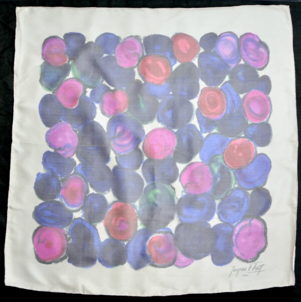 Jacques Fath silk scarf in silk voile boxed 4