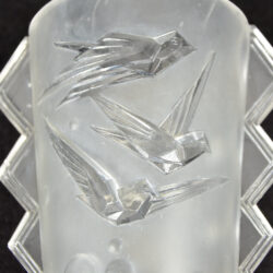 Muller freres luneville vase hirondelles french art deco glass 2