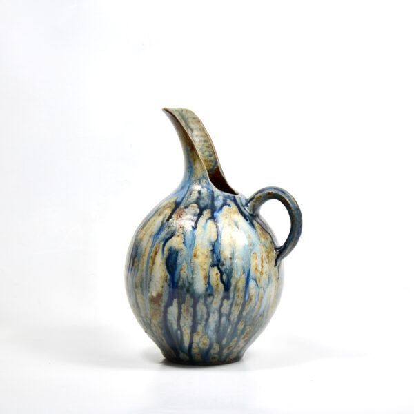 Roger Guerin Bouffioulx Art Deco glazed stoneware pitcher vase
