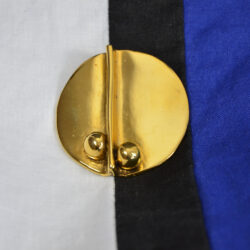 Sydney Carron modernist goldtone French designer brooch large brooch
