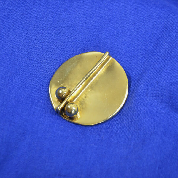 Sydney Carron modernist goldtone French designer brooch large brooch 3