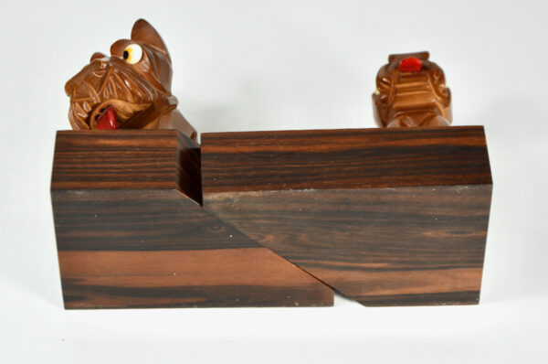 art deco Scottie book ends macassar bakelite Ric and Rac dogs 1930 3 5