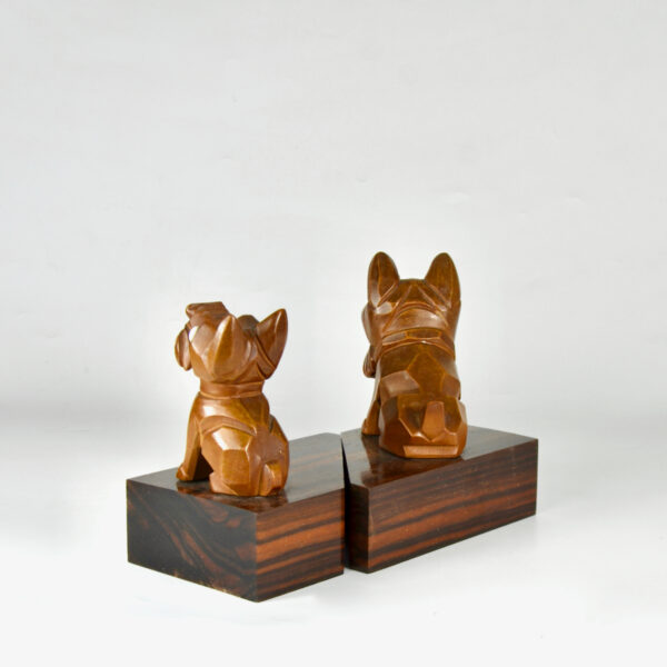 art deco Scottie book ends macassar bakelite Ric and Rac dogs 1930 3