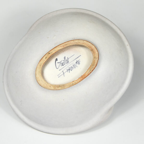 dominique guillot mid century bowl 1960s Vallauris French art pottery sgraffito decor