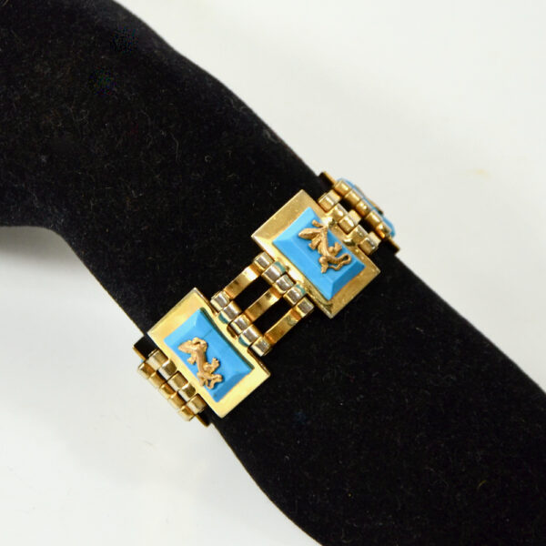 jean painleve art deco bracelet 1930 blue salamander 1