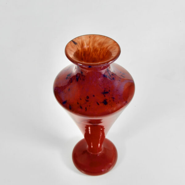 Charles Schneider Red Marbled Art Deco vase 2