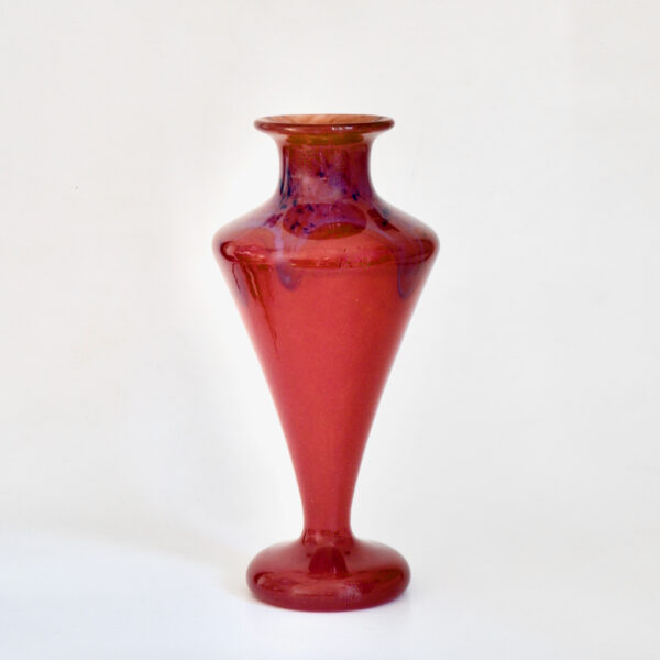 Charles Schneider Red Marbled Art Deco vase 4