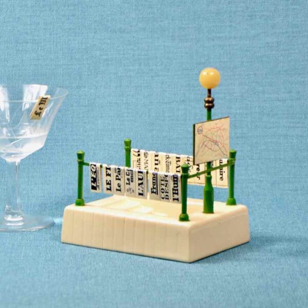 Paris Metro aperitif set, novelty drinks marker set, 1940s newsstand 1