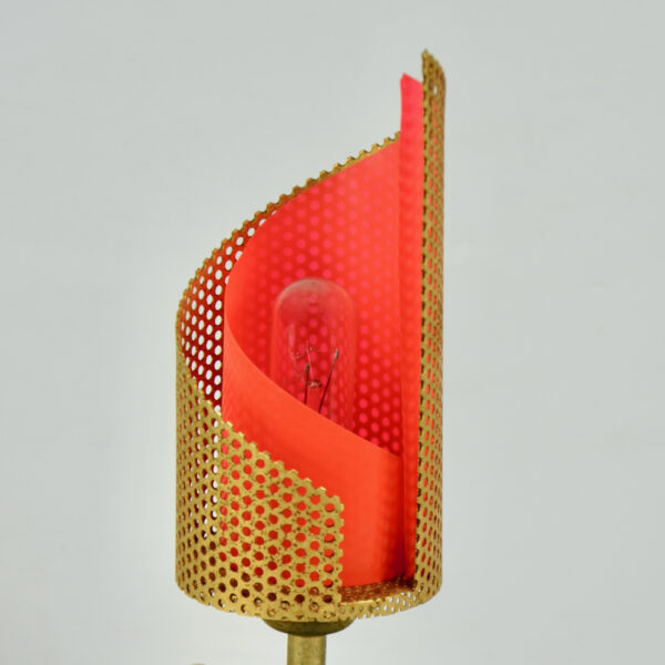 Teleambiance perforated lamp Matthieu Mategot 1960 French mid century light (1)