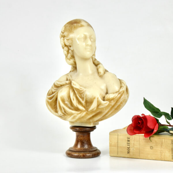 Wax bust of Madame du Barry c1900 French Belle Epoque