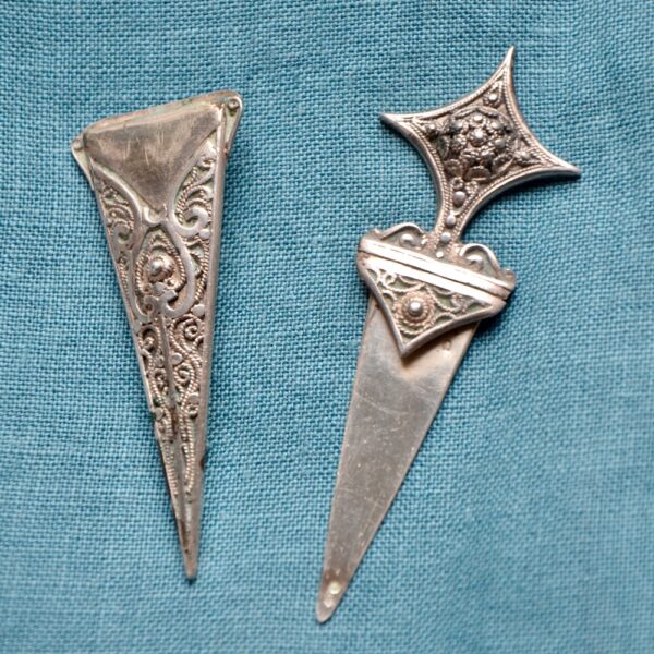 antique-berber-silver-filigree-dagger-brooch