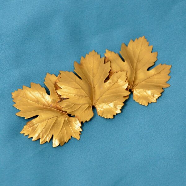 1940s large leaf brooch gold pomponne French 1930s jewellery