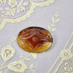 Antique French brooch with large faux agate (2)