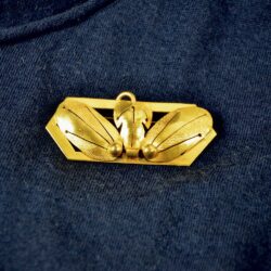 Art Deco gold plated brooch, 1930s