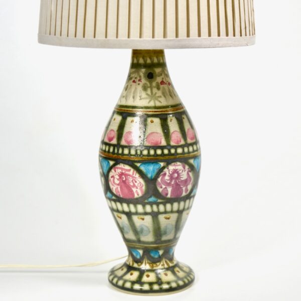 Keraluc Quimper Art Pottery Lamp by André L'Helguen mid century french lamp stoneware pottery 1970 (1)