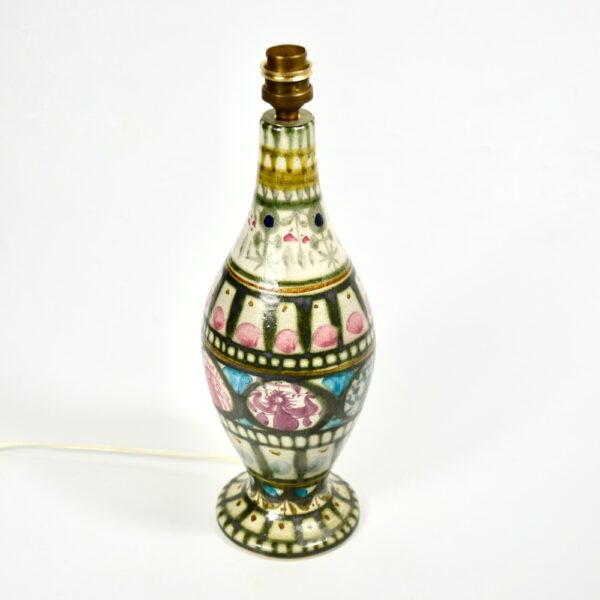 Keraluc Quimper Art Pottery Lamp by André L'Helguen mid century french lamp stoneware pottery 1970 (2)