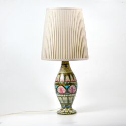 Keraluc Quimper Art Pottery Lamp by André L'Helguen mid century french lamp stoneware pottery 1970