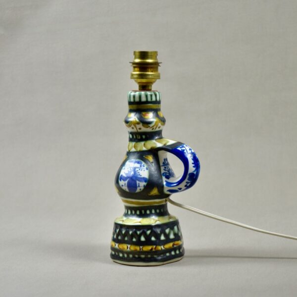 Keraluc Quimper art pottery lamp by Andre l'Helguen 1960s 1970s French pottery (1)