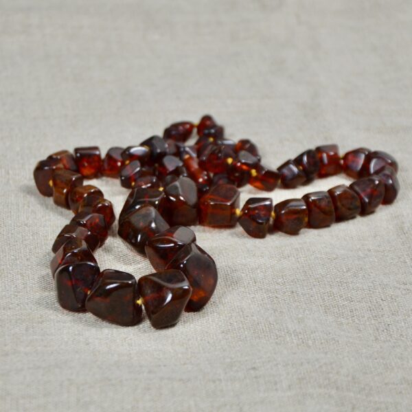 Vintage baltic amber beads cognac amber 92g large beads (2)