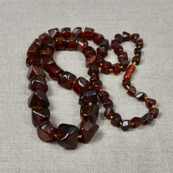 Vintage baltic amber beads cognac amber 92g large beads