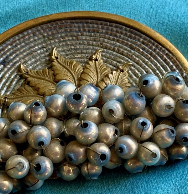 large 1930s brooch with blown glass beads (1)