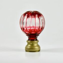 Baccarat faceted crystal staircase finial ball 19thc French (4)