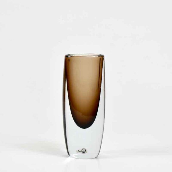 Gunnar Nylund Stromberg peat sommerso vase mid century Swedish glass vase 1950s 3