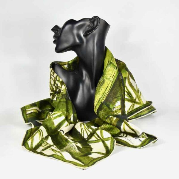 Jean Patou silk scarf, bamboo jungle, 1960s - Image 2